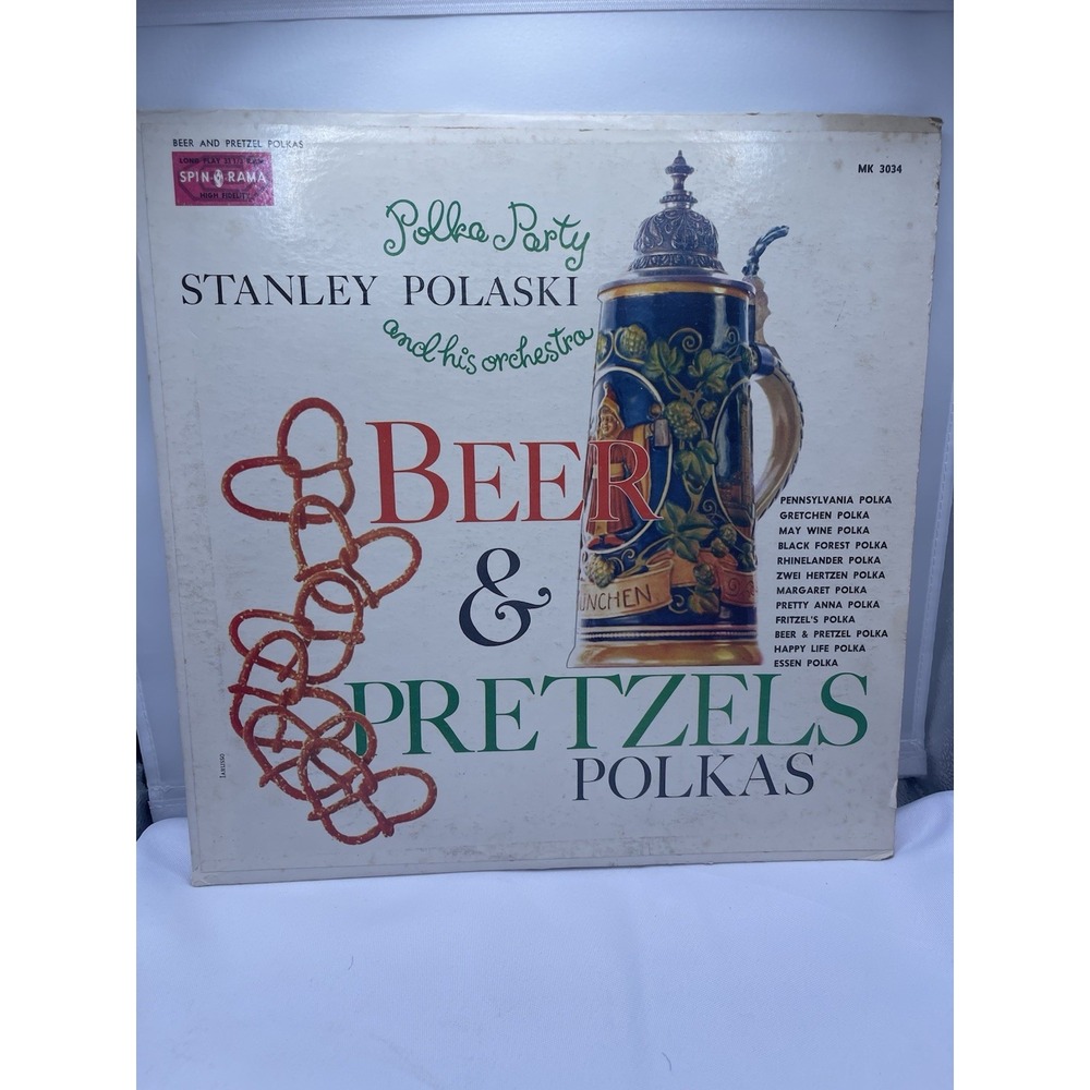 Stanley Polaski Polka Party &‎ His Orchestra Beer & Pretzels Polkas Record Album